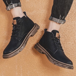 2021 new fashion high-top boots, sneakers, men s casual leather shoes