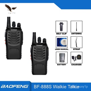 Baofeng Original BF888S UHF FM Transceiver Walkie Talkie Two-Way Radio(Black)BF-888S Set of 2