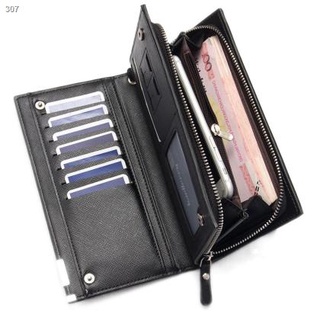 Practical♈Original Authentic Baellery Long Zipper Wallet made of PU Leather Men and Women Wallet