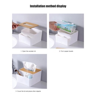 SA Wooden Tissue Box Napkin Tissue Holder Living Room Dresser desk organizer 4 Colors (5)