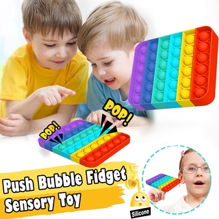 Pop It Round Fidget toy push bubbles to relieve stress and improve children's concentration