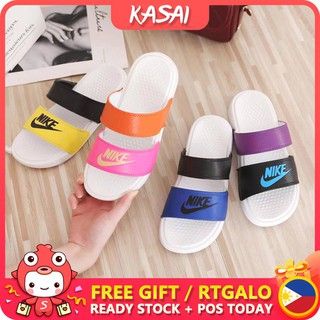 KASAI Nike Sandals Fashion Girls Boys Sandal for Kids Two belts Color Peep toe Beach Shoes COD ks715