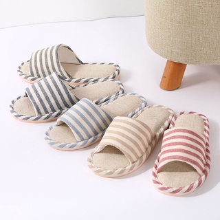 【sale】 Indoor slippers Linen house slipper Japanese Comfortable cloth slippers Non slippery cotton S