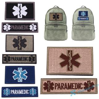 2pcs/set Medical Technician EMT Embroidered Patches Military Tact for DIY Bag Decoration