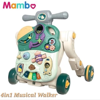 Mambo 5in1 Multifunctional Baby Musical Walker Baby Push Walker Baby Musical Learning Table Activity