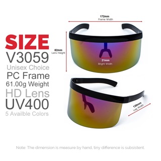 newst Oversized Exaggerated Visor Wrap half face Shield Large Mirror Sunglasses Guard (5)