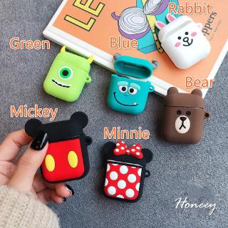 Disney Mickey Bigeye Monster Bunny Airpods Case Bluetooth Wireless Earphone Soft Silicone Case for Airpods 1/2/pro Protective Cover (2)