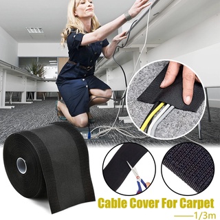 1/3M Carpet Wire Protective Storage Harness Set Cable Cover Wire Cord Concealer Sleeve Protector Nylon Black For Floor Carpet