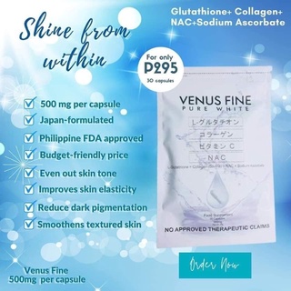 VENUS FINE PURE WHITE GLUTATHIONE w/ COLLAGEN