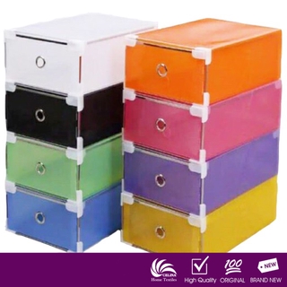 1PC Stockable Transparent Shoe Box Multi Use Plastic Shoe Storage Box Organizer ( SB01- SB15) (4)
