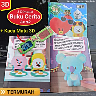3d Children's STORY BOOK + 3 Dimensional Glasses - STORY BOOK Characters