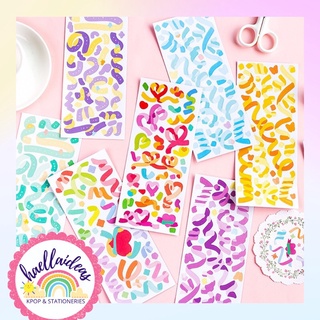 Confetti ribbon deco sticker sheet (for kpop toploaders, photos, notes) confetti stickers