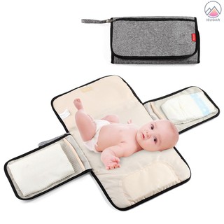 Insular Portable Baby Changing Pad Foldable Waterproof Diaper Bag 3 Layers Multiple Pockets Travel M (1)