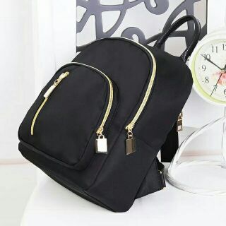 aixi Korean Small Black Backpack School Bagpack
