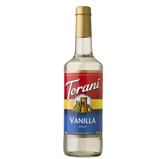 Vanilla Syrup by TORANI, ALLEGRO, MONIN, SHOTT, DAVINCI, ROUTIN 1883, GIFFARD