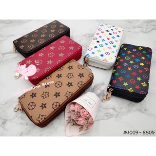 Best-selling Korean style LV design Double zipper fashion ladies long wallet cellphone wallet