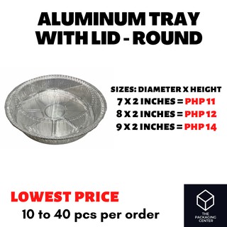 [LOWEST PRICE] Round Aluminum Tray / Aluminum Foil Tray / Aluminum Pan with Lid