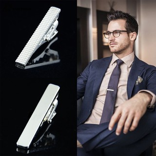 TU|Fashion Men Metal Silver Simple Necktie Tie Bar Clasp Clip Clamp Short Mini Pin
