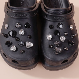 Love Diamond Jibbitz for Crocs Set Gems Crystal Shoes Charm Sandals Clog Pins