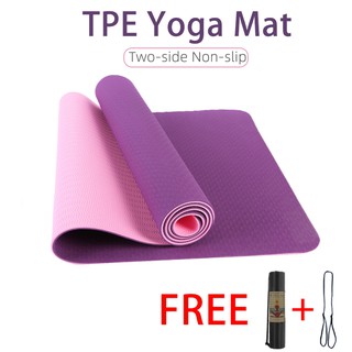 COD (Free Jum Rope)YogaMat 6mm Men And Women Fitness mat Tasteless Beginners yoga mat jumpiing rope (3)