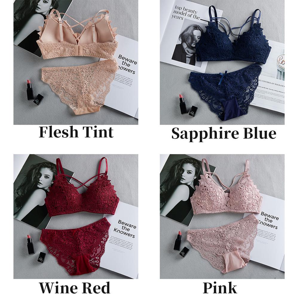 Fashion Women Bras Set Sexy Underwear Lace Lingerie Bra and Panty (3)