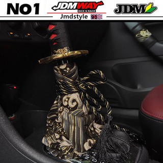 JDM Style Samurai Canvas Universal Shift Lever Knob Boot Cover Racing Shift Knob Cover (1)