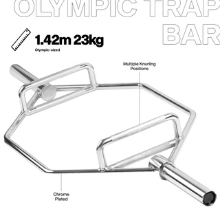 Olympic Trap Bar Hex Barbell | Chrome Plated