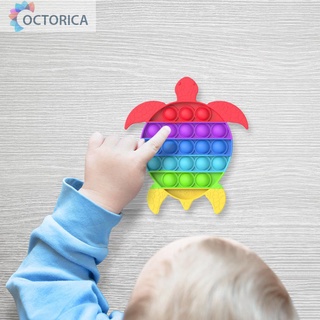 Pop It Fidget Toy Colorful Turtle Push Bubble Sensory Fidget Toys Autism Anxiety Stress Reliever