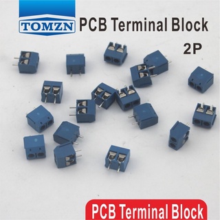 100 pcs 2 Pin Screw blue PCB Terminal Block Connector 5mm Pitch