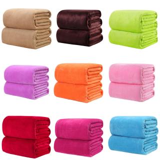 bhym1 Soft Warm Solid Plush Flannel Blanket Throw Rug Sofa Bedding