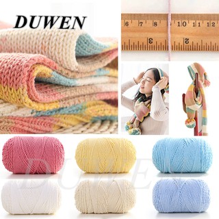 DUWEN 100 grams Handwoven Cotton Yarn Soft Crochet Thick Yarn For Hand Knitting Warm Sweater Scarf