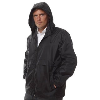 Totes Packable Rain Jacket with Hood-Black