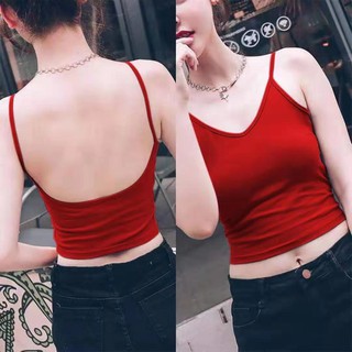 sexy Sleeveless blackless top casual (2)