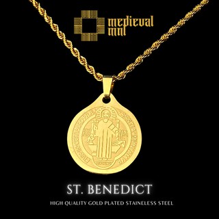 St. Benedict - MedievalMNL Premium Gold Plated Stainless Steel Pendant