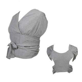 cPzd Read to Wear Baby Wrap Carrier Free Parents Hands-Light Gray XS/S