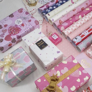 Valentine s Day and Chinese Valentine s Day Love Simple Gift Gift Box Wrapping Paper Decoration Mate (1)