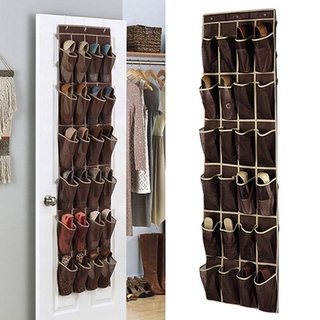 24 Pocket Shoe Storage Closet Holder Door Wall Hanging Organizer Rack Bag
