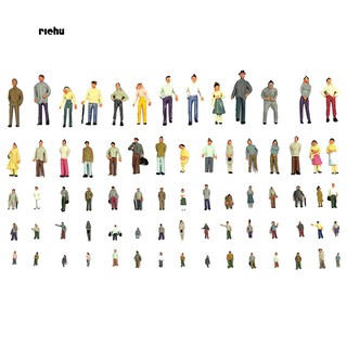 Richu_100Pcs 1:100 Building Layout Painted Model People Figure Miniature Scene Decor (5)