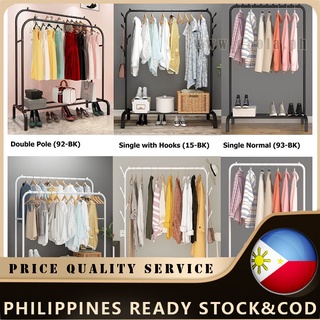 ⚡️COD⚡️Ready Stock Big Double Pole Type Drying Rack Wardrobe Rack Hanger Hanging Clothes Shelf side (2)