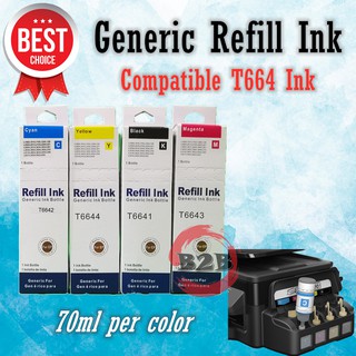 Refill Inks for epson eco tank L Series 70ml Premium Refill Ink T664