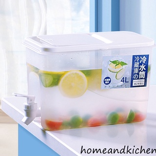 Drinkware Storage Rack With Faucet Fruit Teapot Refrigerator Cold Water Bottle Summer Carton Packaging 28x14x16cm Household Translucent 4L Quality Guarantee Jug