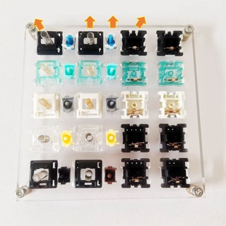 YY 2 in 1 Board for Lubricate Switch Mechanical Keyboard Switch Tester Base DIY Tool Double Layer Acrylic Lube Modding Station Platform