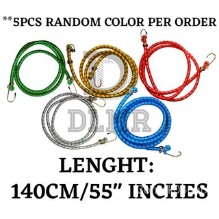 5PCS THICK BUNGEE CORD (RANDOM COLOR) Durable Bike Hook Tie High Elastic Band Cord Luggage Bungee St