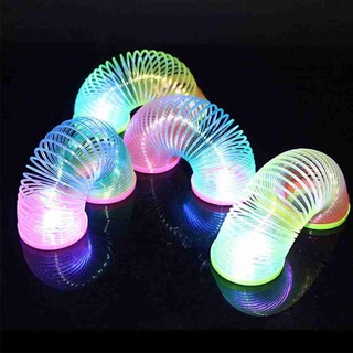 3D Glow in Dark Walking Rainbow Spring Toy Circle Slinky Circle Toy Stretchy Magic R7I1