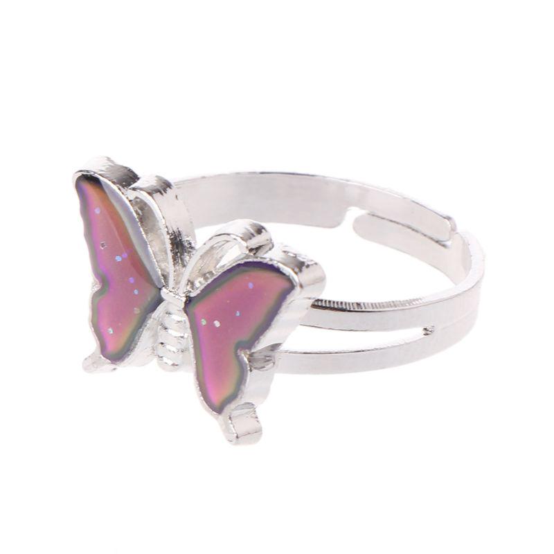 SENG Magic Butterfly Color Change Mood Ring Emotion Feeling Temperature Rings Jewelry