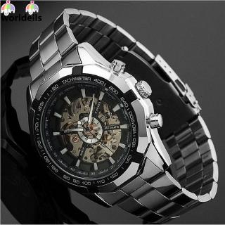 Men Stainless Steel Self-Wind Up Mechanical Automatic Watch