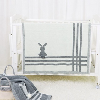 Baby Blanket Knitted Soft Infant Stroller Swaddle Wrap Newborn Girl Boy Cute Rabbit Toddler Bedding (4)