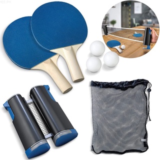 HWW 7-Piece Retractable Table Tennis Game Set, All-in-ONE Ping Pong Set for Any Table, 2 Ping Pong Paddles/Rackets and 3 Balls, Premium Storage Case [UNK] Portable Table Tennis Set with Retractable Net VB4V9