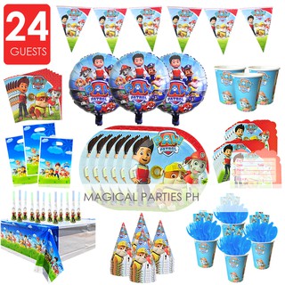 [238 Pcs ALL-IN PACKAGE] PAW PATROL Party Supplies Tableware and Birthday Needs for 24 Guests (1)