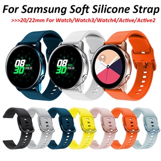 Samsung Galaxy Watch 4 Strap 20mm/Galaxy Watch/Watch3 Soft Silicone Wristband for Galaxy Active/Active 2/Watch 4 classic Band Sport Bracelet Replacement Belt